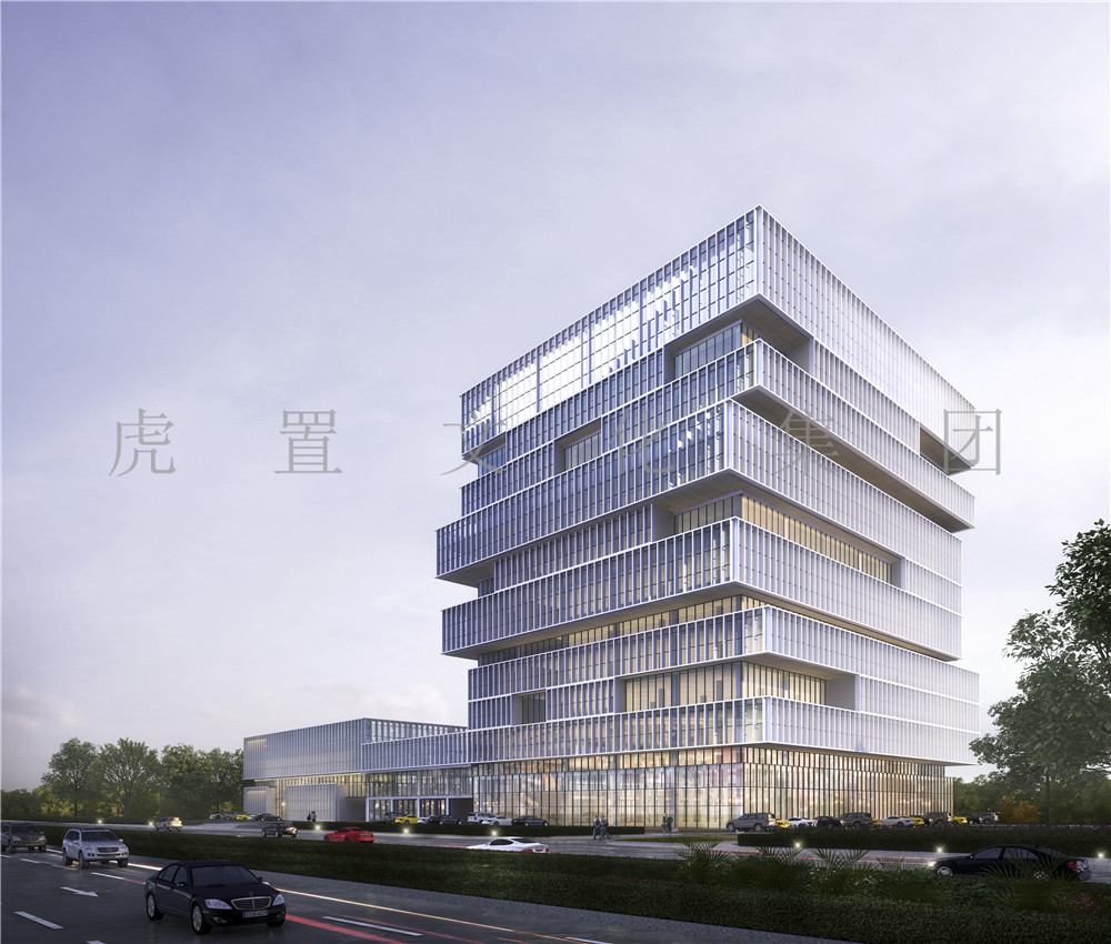 检验检测园外观3D效果图
